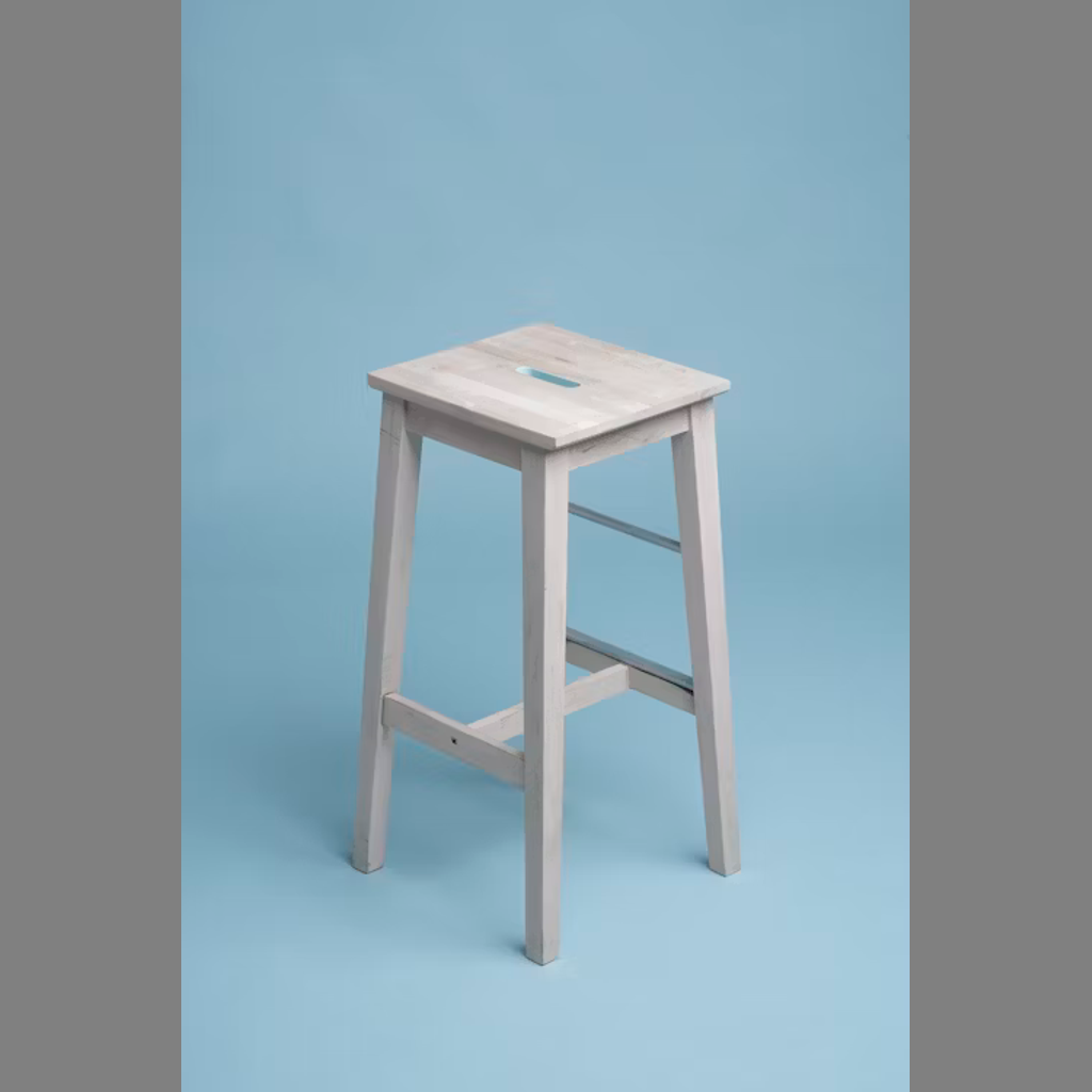 at a counter in a modern living room